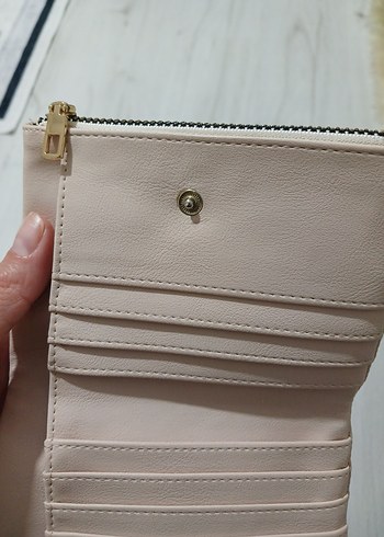 Bej Deri Kadın Portföy Cüzdan - Görsel 7