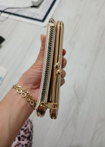 Bej Deri Kadın Portföy Cüzdan - Görsel 8