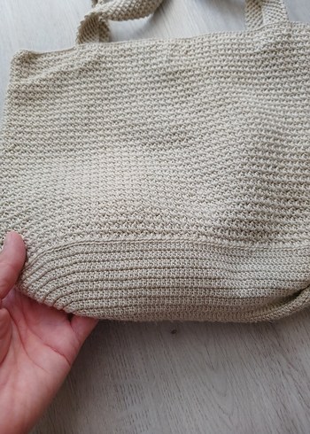 Bej Örgü Kadın Çanta - Görsel 7