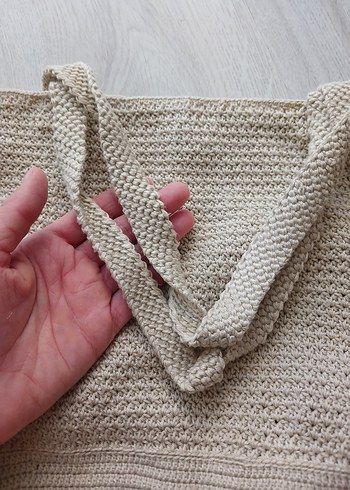 Bej Örgü Kadın Çanta - Görsel 3