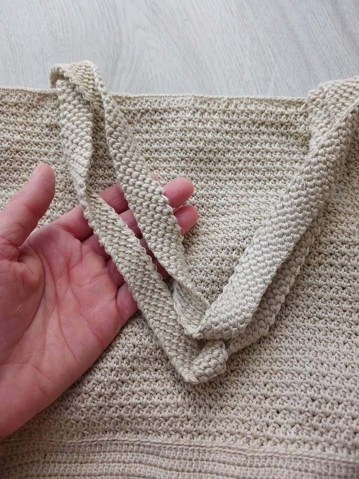 Bej Örgü Kadın Çanta - Görsel 3