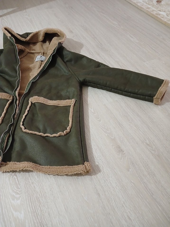 Kürklü Süet Kadın Ceket - Görsel 2