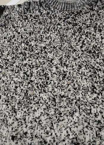 Gri Örgü Kadın kazak - Görsel 4