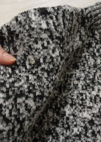 Gri Örgü Kadın kazak - Görsel 3