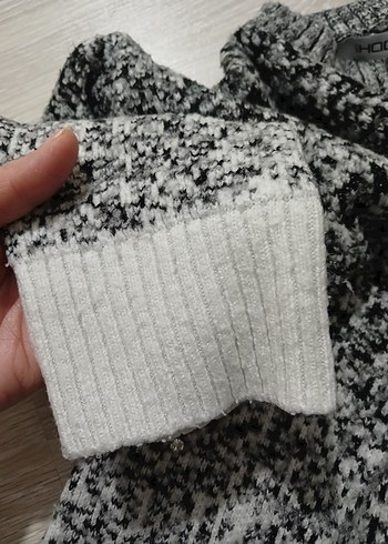 Gri Örgü Kadın kazak - Görsel 2