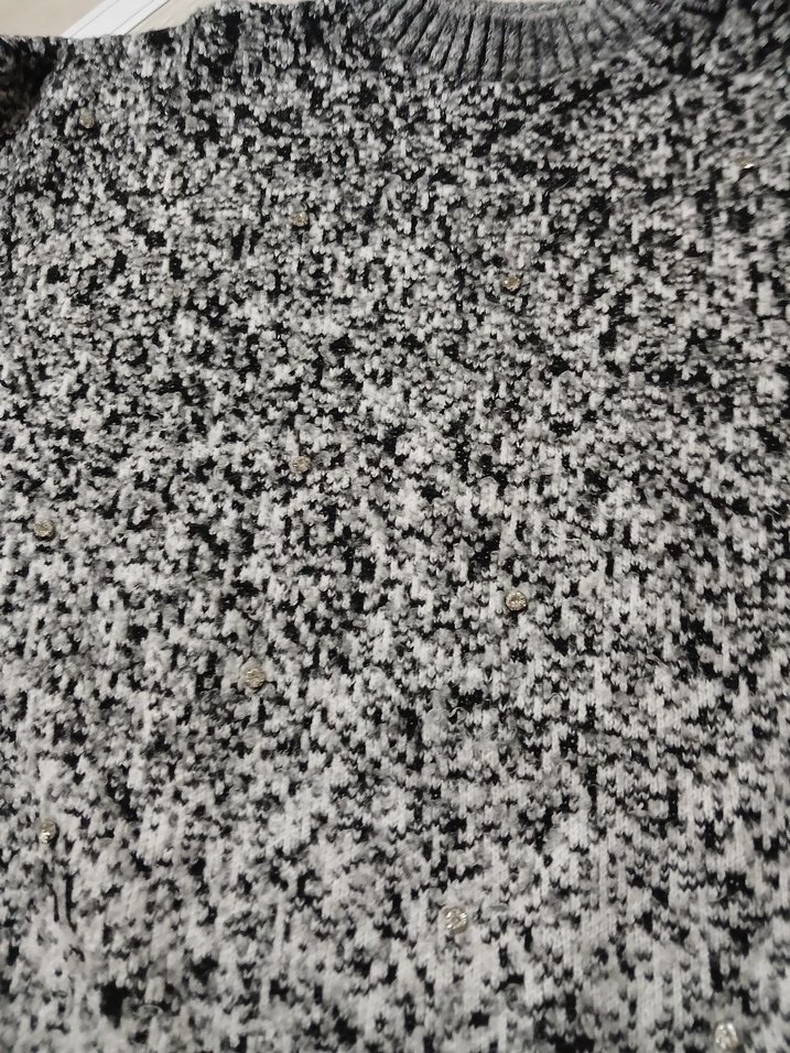 Gri Örgü Kadın kazak - Görsel 4