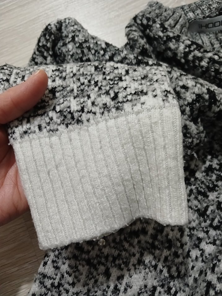 Gri Örgü Kadın kazak - Görsel 2