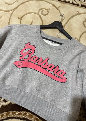 Gri Kadın Baskılı Sweatshirt - Görsel 2