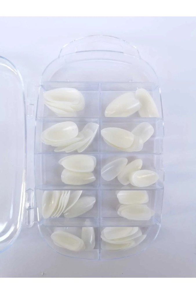 12li Beyaz Takma Tırnak Seti - Görsel 2