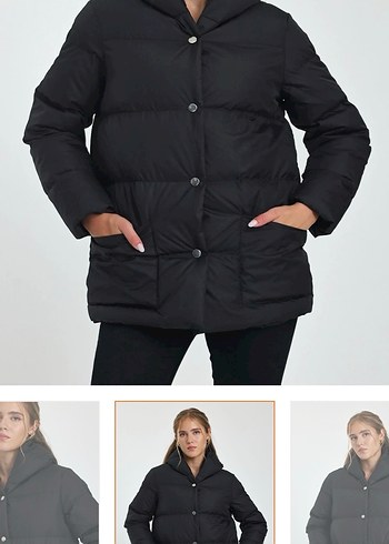 Tony Black Siyah Şişme Mont - Görsel 2