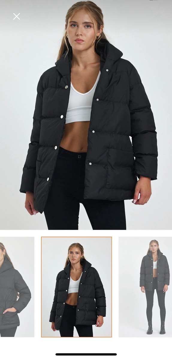 Tony Black Siyah Şişme Mont - Görsel 3