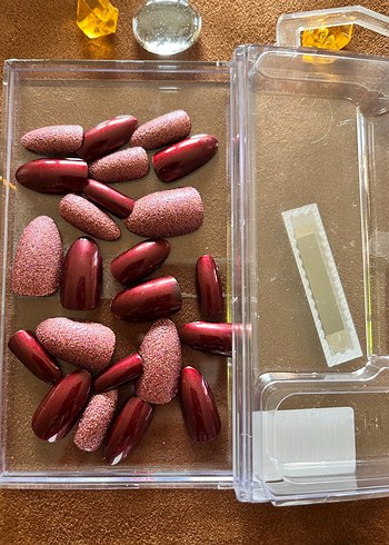 Bordo Promani Tırnak Seti - Görsel 4