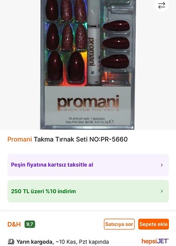 Bordo Promani Tırnak Seti - Görsel 2