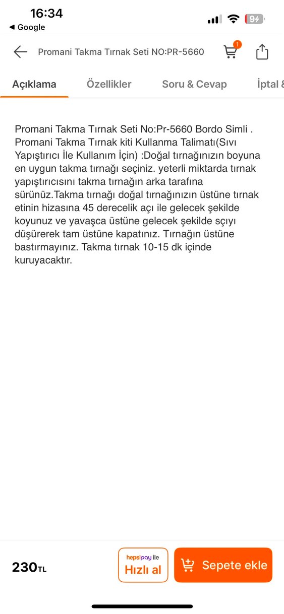 Bordo Promani Tırnak Seti - Görsel 5