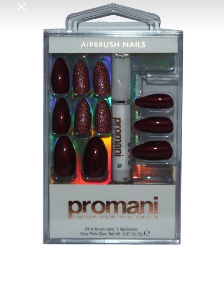 Bordo Promani Tırnak Seti - Görsel 3