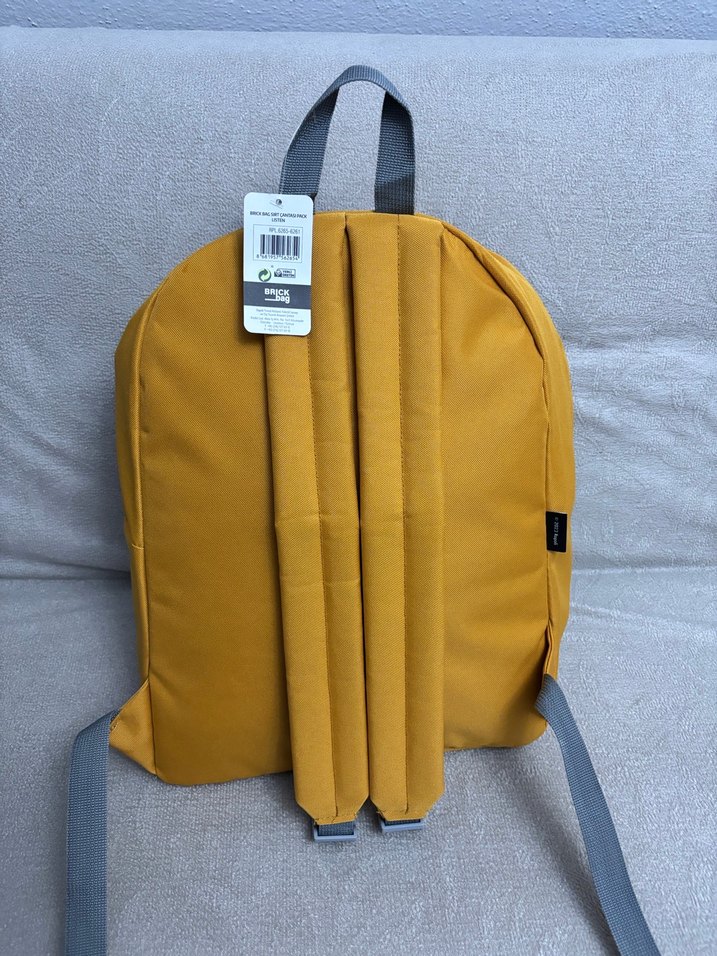 Brick Bag Markalı Baskılı Sarı Kadın Sırt Çantası - Görsel 2