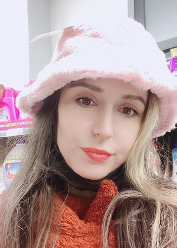 Pembe Peluş Bucket Kadın Şapka - Görsel 5