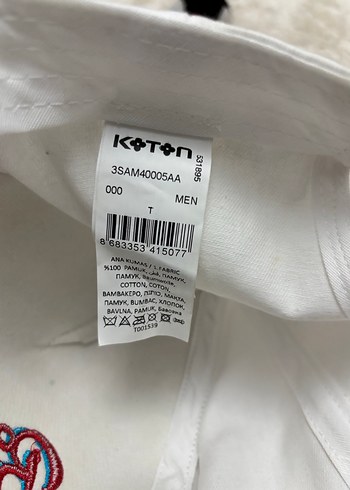 Koton Beyaz Brooklyn Nakışlı Pamuklu Kep Şapka - Görsel 4