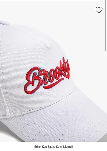 Koton Beyaz Brooklyn Nakışlı Pamuklu Kep Şapka - Görsel 2
