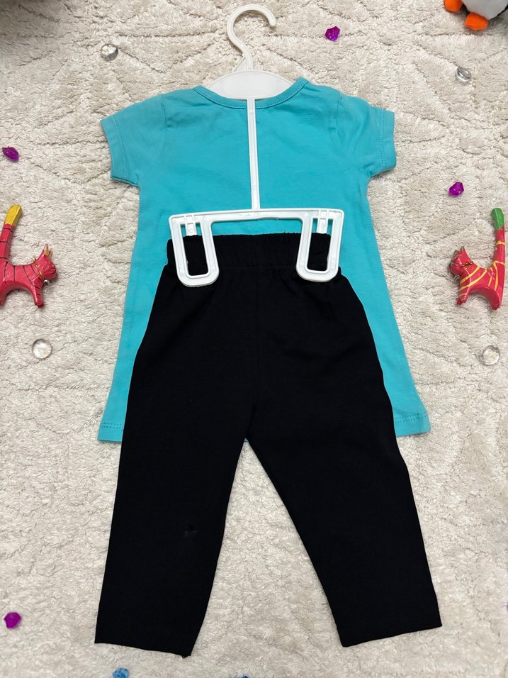 Minita OOPS Baskılı Kız Taytlı Takım - Görsel 2