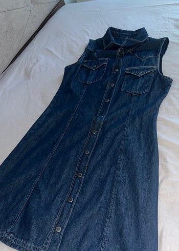 Diğer Kadın Lacivert Midi Denim Elbise