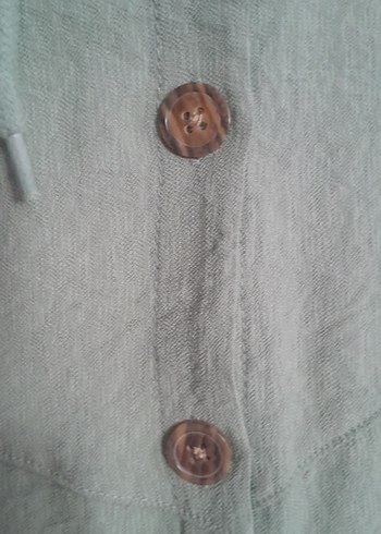 Düğmeli Rahat Kesim Ceket gömlek - Görsel 3