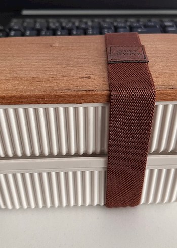 Ahşap kapaklı lunchbox / yemek kabı x500ml