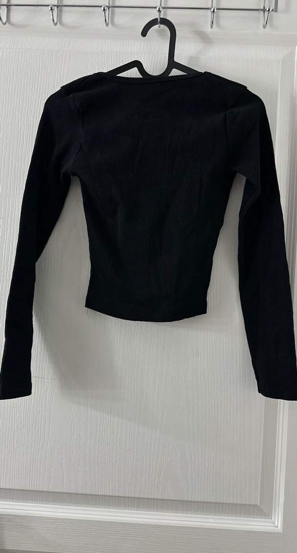 Siyah Uzun Kollu Kadın Bluz - Görsel 2