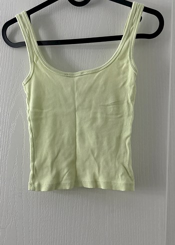 Sarı Düğmeli Keten Atlet - Görsel 2