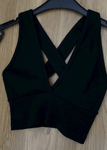 Siyah Kısa Goth Crop - Görsel 2