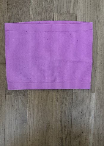 3 Sane Straplez Pembe Crop - Görsel 3