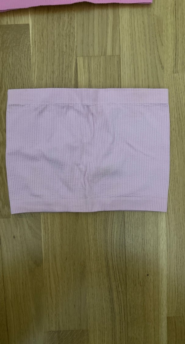 3 Sane Straplez Pembe Crop - Görsel 4