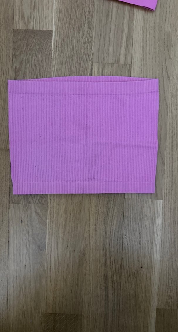 3 Sane Straplez Pembe Crop - Görsel 3