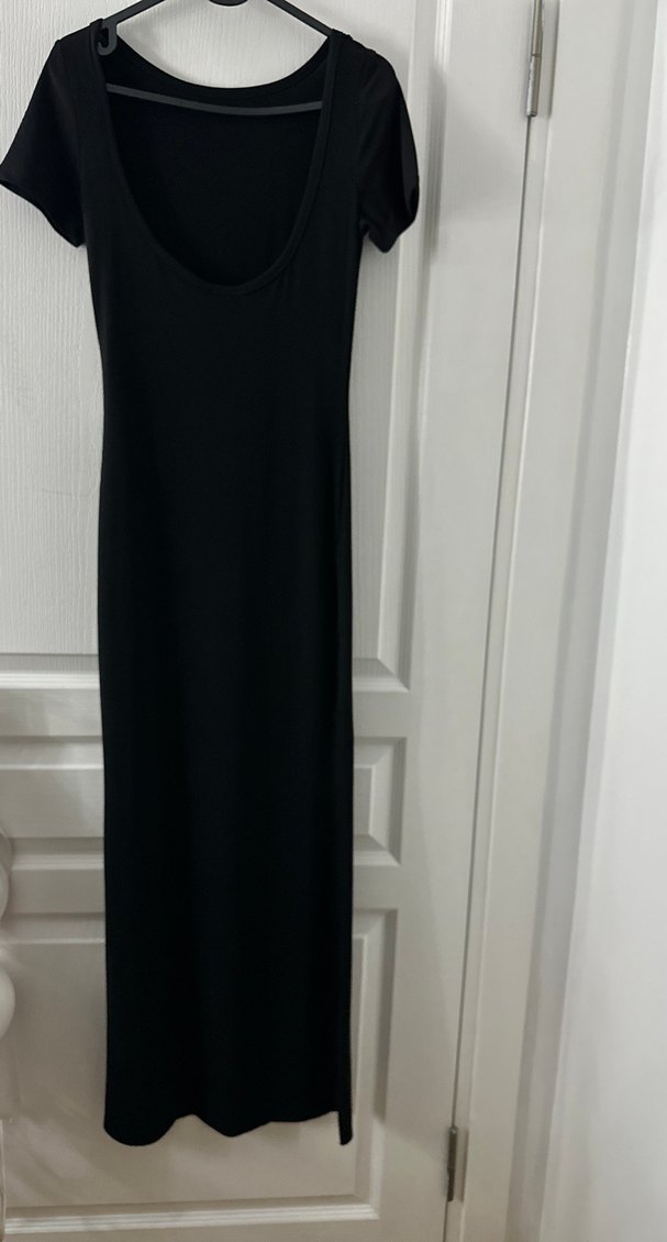 Siyah Uzun Kadın Elbise - Görsel 2