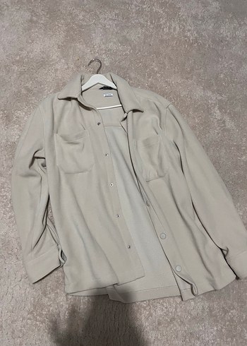 Bej Kapitone Düğmeli Uzun Kollu erkek ceket - Görsel 2