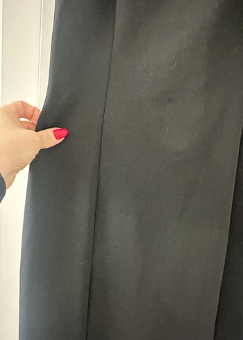 Siyah Midi Kolsuz Ofis Elbisesi - Görsel 4