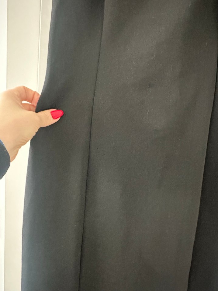 Siyah Midi Kolsuz Ofis Elbisesi - Görsel 4