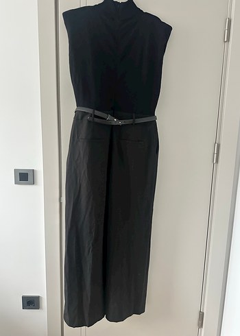 Mango Kadın Siyah Kemerli Uzun Tulum - Görsel 3