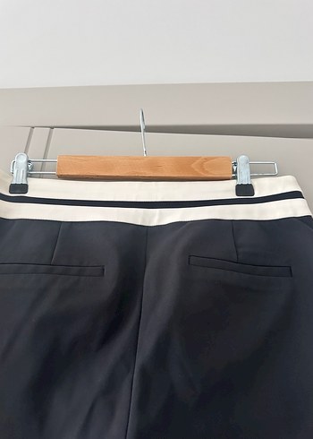 Düğmeli, Beyaz Detaylı Kadın Blazer Ceket ve cigarette pantolon - Görsel 9