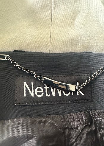 Düğmeli, Beyaz Detaylı Kadın Blazer Ceket ve cigarette pantolon - Görsel 6