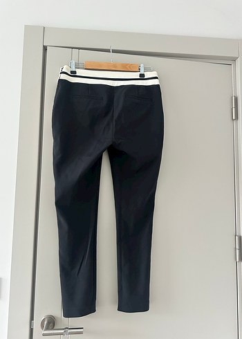 Düğmeli, Beyaz Detaylı Kadın Blazer Ceket ve cigarette pantolon - Görsel 11