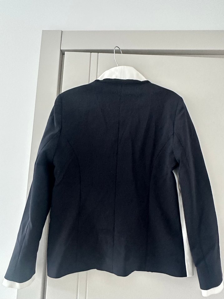 Düğmeli, Beyaz Detaylı Kadın Blazer Ceket ve cigarette pantolon - Görsel 3