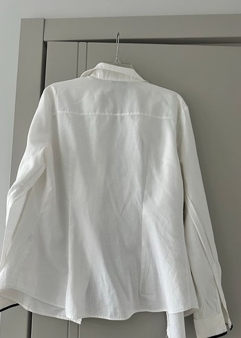 İpekyol Düğmeli Beyaz Pamuklu Kadın Gömlek - Görsel 4