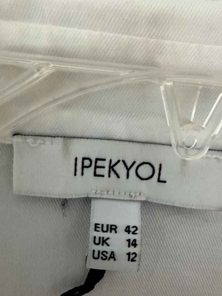 İpekyol Düğmeli Beyaz Pamuklu Kadın Gömlek - Görsel 5