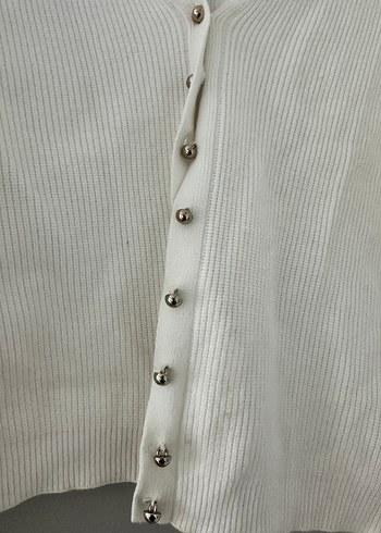 IPEKYOL beyaz crop hırka - Görsel 4