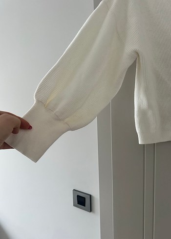 IPEKYOL beyaz crop hırka - Görsel 5