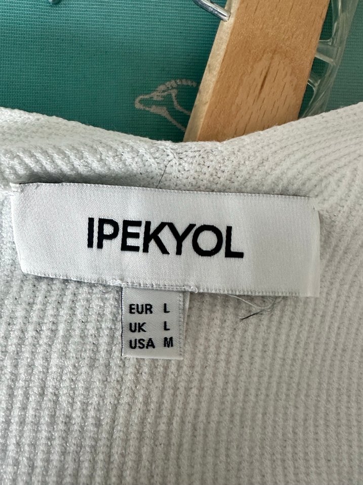 IPEKYOL beyaz crop hırka - Görsel 2