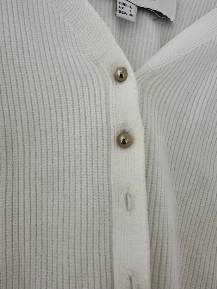 IPEKYOL beyaz crop hırka - Görsel 3