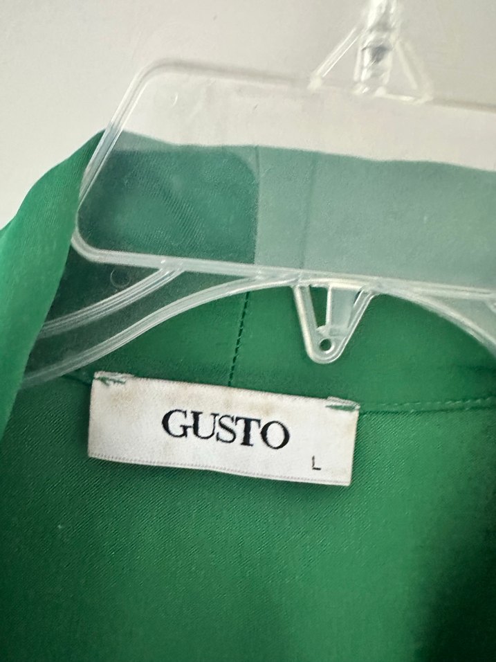 Parlak Yeşil Uzun Kollu Kadın kimono model ceket - Görsel 5