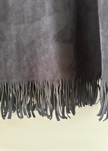 Süet lacivert Mini Kolsuz Elbise - Görsel 4